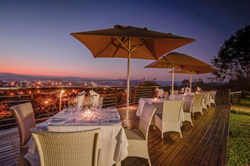 The Orange Restaurant exterior and hilltop setting in Mbombela